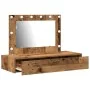 Mesa de Tocador Colgante con Luces LED Madera Antigua | Foro24.es | Tu tienda online para hogar, jardín y más Foro24.es