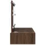 Mesa de tocador colgante con luces LED de roble marrón | Foro24.es | Tu tienda online para hogar, jardín y más Foro24.es