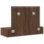 Mesa de tocador colgante con luces LED de roble marrón | Foro24.es | Tu tienda online para hogar, jardín y más Foro24.es