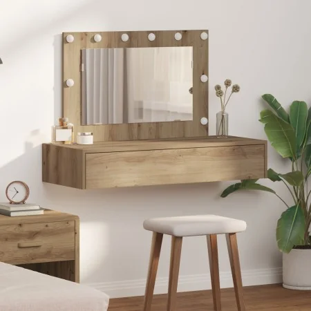Mesa de tocador colgante con luces LED de roble | Foro24.es | Tu tienda online para hogar, jardín y más Foro24.es
