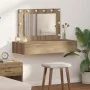 Mesa de tocador colgante con luces LED de roble | Foro24.es | Tu tienda online para hogar, jardín y más Foro24.es