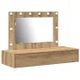 Mesa de tocador colgante con luces LED de roble | Foro24.es | Tu tienda online para hogar, jardín y más Foro24.es