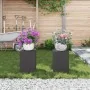 Soportes de Planta Exteriores Pilar 2 pcs Negro 24x24x35 cm Acero | Foro24.es | Tu tienda online para hogar, jardín y más Foro24.es