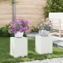 Soportes de Plantas para Exteriores Pilar 2 pcs Blanco 24x24x35 cm Acero | Foro24.es | Tu tienda online para hogar, jardín y más Foro24.es