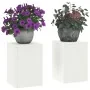 Soportes de Plantas para Exteriores Pilar 2 pcs Blanco 24x24x35 cm Acero | Foro24.es | Tu tienda online para hogar, jardín y más Foro24.es