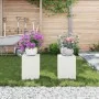 Soportes de Plantas para Exteriores Pilar 2 pcs Blanco 24x24x35 cm Acero | Foro24.es | Tu tienda online para hogar, jardín y más Foro24.es