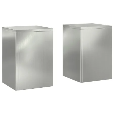 Soportes para Plantas para Exterior Pilar 2 pcs 24x24x35 cm Acero Galvanizado | Foro24.es | Tu tienda online para hogar, jardín y más Foro24.es