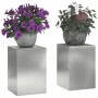 Soportes para Plantas para Exterior Pilar 2 pcs 24x24x35 cm Acero Galvanizado | Foro24.es | Tu tienda online para hogar, jardín y más Foro24.es