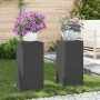 Esquineros de Plantas de Pilar 2 pcs Negro 24x24x55 cm Acero de , Soportes para macetas - Ref: Foro24-865813, Precio: 65,75 €...