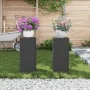 Esquineros de Plantas de Pilar 2 pcs Negro 24x24x55 cm Acero de , Soportes para macetas - Ref: Foro24-865813, Precio: 65,75 €...