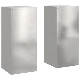 Soportes para Plantas de Exterior Pilares 2 pcs 24x24x55 cm Acero Inoxidable de , Soportes para macetas - Ref: Foro24-865817,...