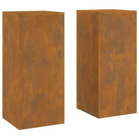 Soportes de Plantas para Exterior Pilar 2 pcs 24x24x55 cm Acero Weathering by , Pot stands - Ref: Foro24-865819, Price: 62,65...