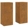 Soportes de Plantas para Exterior Pilar 2 pcs 24x24x55 cm Acero Weathering by , Pot stands - Ref: Foro24-865819, Price: 62,65...
