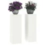 Soportes para Plantas de Exterior Pilar 2 pcs Blanco 24x24x75 cm Acero by , Pot stands - Ref: Foro24-865821, Price: 80,92 €, ...