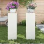 Soportes para Plantas de Exterior Pilar 2 pcs Blanco 24x24x75 cm Acero by , Pot stands - Ref: Foro24-865821, Price: 80,92 €, ...