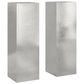 Soportes de plantas exteriores Pilar 2 pcs 24x24x75 cm Acero inoxidable von , Topfständer - Ref: Foro24-865824, Preis: 116,33...