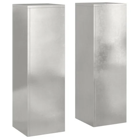 Soportes de plantas exteriores Pilar 2 pcs 24x24x75 cm Acero inoxidable von , Topfständer - Ref: Foro24-865824, Preis: 116,33...