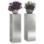 Soportes para Plantas de Exterior Pilares 2 pcs 24x24x75 cm Acero Galvanizado by , Pot stands - Ref: Foro24-865825, Price: 66...