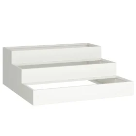 Macetero de Jardín 3 Niveles 90x90x35 cm Blanco