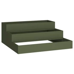 Macetero de Jardín de 3 Niveles 90x90x35 cm Verde