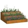 Macetero de Jardín de 3 Niveles 90x90x35 cm Acero Corrosivo von , Töpfe und Pflanzgefäße - Ref: Foro24-865840, Preis: 88,02 €...