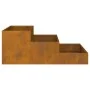 Macetero de Jardín de 3 Niveles 90x90x35 cm Acero Corrosivo von , Töpfe und Pflanzgefäße - Ref: Foro24-865840, Preis: 88,02 €...