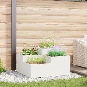 Macetero de jardín 80x80x48 cm Acero Blanco von , Töpfe und Pflanzgefäße - Ref: Foro24-865842, Preis: 121,73 €, Rabatt: -5%%