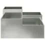 Macetero para jardín 80x80x48 cm de acero galvanizado | Foro24.es | Tu tienda online para hogar, jardín y más Foro24.es