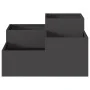 Macetero para jardín 100x100x48 cm Acero Negro by , Pots and planters - Ref: Foro24-865848, Price: 135,46 €, Discount: -5%%