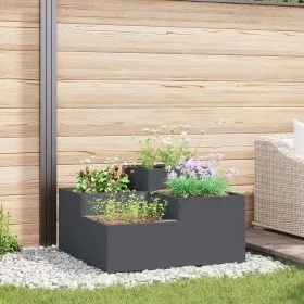 Macetero de jardín 100x100x48 cm Acero Antracita by , Pots and planters - Ref: Foro24-865850, Price: 141,64 €, Discount: -5%%