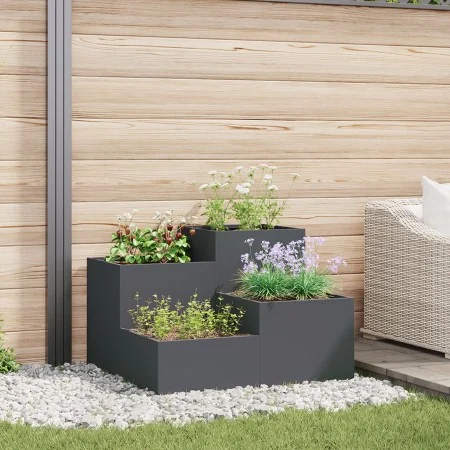 Macetero 80x80x60 cm de Acero Antracita de , Maceteros y jardineras - Ref: Foro24-865857, Precio: 143,71 €, Descuento: -5%%