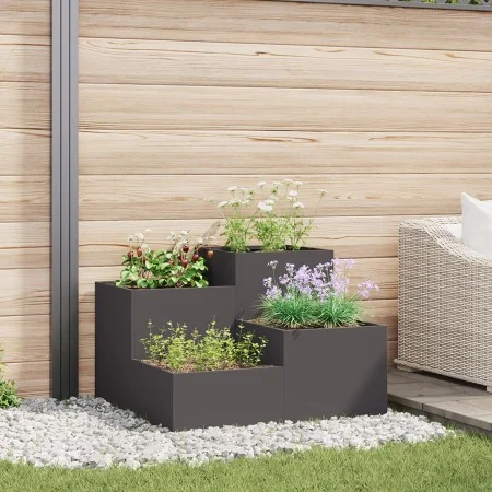 Jardinera 100x100x60 cm Acero Negro von , Töpfe und Pflanzgefäße - Ref: Foro24-865862, Preis: 155,74 €, Rabatt: -5%%