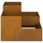 Jardinera 100x100x60 cm Acero envejecido by , Pots and planters - Ref: Foro24-865868, Price: 148,07 €, Discount: -5%%