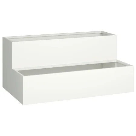 Macetero de 2 Niveles 100x60x45 cm Blanco de Acero | Foro24.es | Tu tienda online para hogar, jardín y más Foro24.es