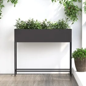 Huerto Elevado 100x26x82 cm Acero Negro by , Pots and planters - Ref: Foro24-865876, Price: 97,85 €, Discount: -5%%