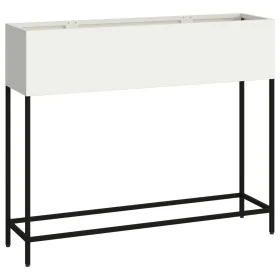 Plantador Elevado 100x26x82 cm Acero Blanco de , Maceteros y jardineras - Ref: Foro24-865877, Precio: 85,52 €, Descuento: -5%%