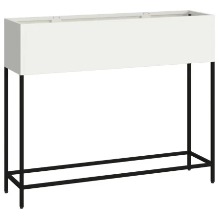 Plantador Elevado 100x26x82 cm Acero Blanco by , Pots and planters - Ref: Foro24-865877, Price: 85,52 €, Discount: -5%%