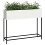 Plantador Elevado 100x26x82 cm Acero Blanco by , Pots and planters - Ref: Foro24-865877, Price: 85,52 €, Discount: -5%%