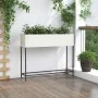 Plantador Elevado 100x26x82 cm Acero Blanco by , Pots and planters - Ref: Foro24-865877, Price: 85,52 €, Discount: -5%%