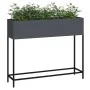 Jardinera Elevada 100x26x82 cm Acero Antracita by , Pots and planters - Ref: Foro24-865878, Price: 89,20 €, Discount: -5%%