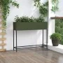 Jardinera Elevada 100x26x82 cm Verde Oliva Acero by , Pots and planters - Ref: Foro24-865879, Price: 101,10 €, Discount: -5%%