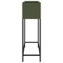 Jardinera Elevada 100x26x82 cm Verde Oliva Acero by , Pots and planters - Ref: Foro24-865879, Price: 101,10 €, Discount: -5%%