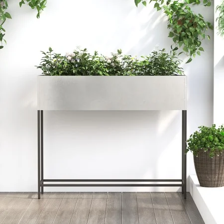 Jardinera Elevada 100x26x82 cm Acero Inoxidable von , Töpfe und Pflanzgefäße - Ref: Foro24-865880, Preis: 99,80 €, Rabatt: -5%%