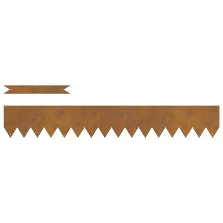 Bordes de Césped 10 pcs 100x0,5x15 cm Acero Envejecido by , Garden edging and edging - Ref: Foro24-865942, Price: 58,42 €, Di...