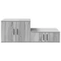 Armario de almacenamiento gris sonoma 118x41x40 cm madera elaborada | Foro24.es | Tu tienda online para hogar, jardín y más Foro24.es