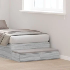 Cajones de cama en Gris Sonoma de 90x36,5x16,5 cm