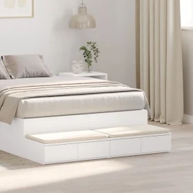 Cajones de Cama Blanco 120x36,5x16,5 cm Madera de