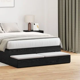 Cajones para Cama Negros 120x36.5x16.5 cm Madera Elaborada von , Nachttische - Ref: Foro24-866940, Preis: 86,32 €, Rabatt: -5%%