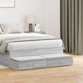 Comprar Cajones de cama Gris Sonoma 120x36,5x16,5