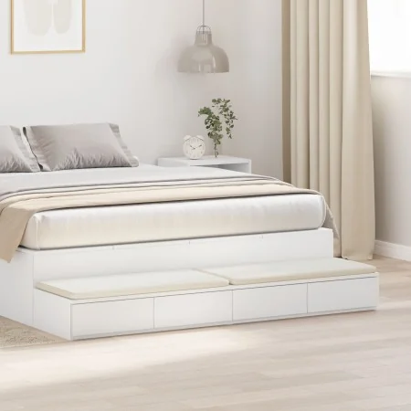 Mesitas de Noche Blanca MDF 140 x 36.5 x 16.5 cm Mesa de Noche | Foro24.es | Tu tienda online para hogar, jardín y más Foro24.es